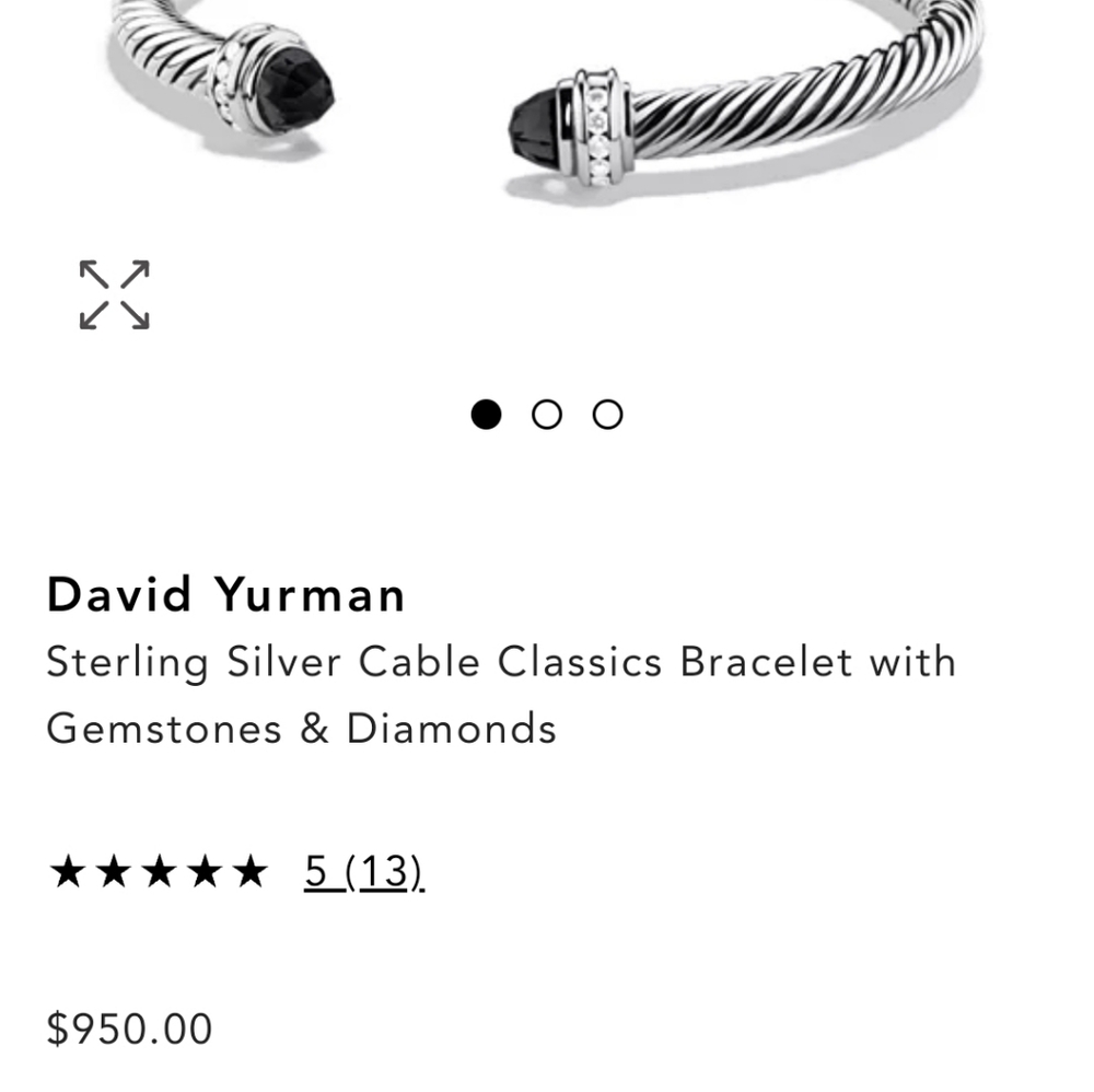 Cable Classic Collection Bracelet with Black Onyx and Diamonds